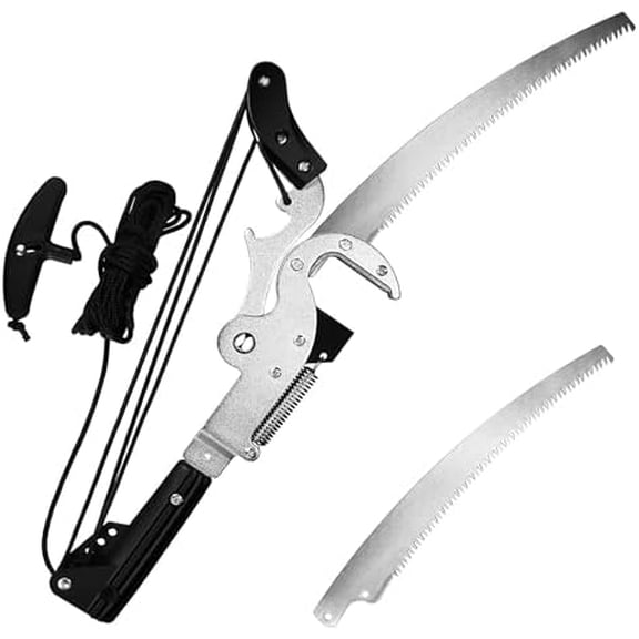 Sharp Garden Tree Pruner Head with Two Blades,24 inch Large High-Altitude Heavy Duty Shear Fruit Picker Saw Tree Trimmer Clipper Tool Fit for 0.88 inch to 1 inch Diameter pole (Without Pole)