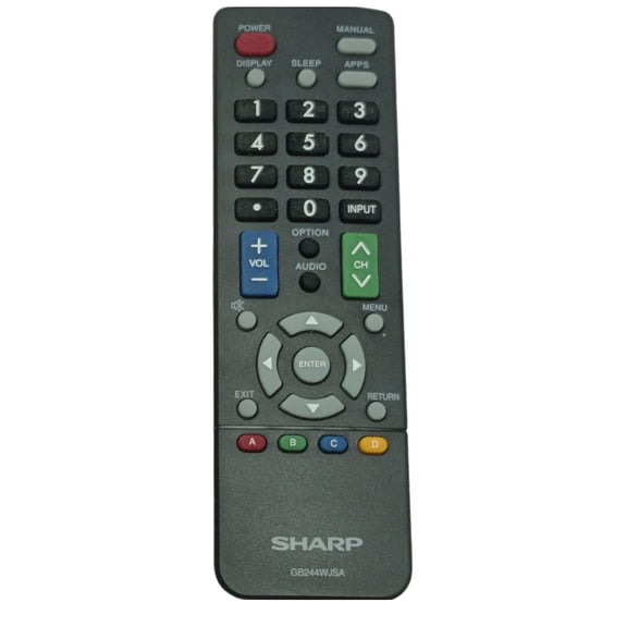 Sharp GB244WJSA Genuine OEM Remote Control, Black, 1 Count