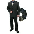 thumbnail image 1 of Sharp Hand Tailored 2pc Men Double Breasted Dress Suit w/1 Pair of Socks - Charcoal Gray 36S, 1 of 3
