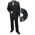 thumbnail image 1 of Sharp Hand Tailored 2pc Men Double Breasted Dress Suit w/1 Pair of Socks - Charcoal Gray 38L, 1 of 3