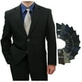 thumbnail image 1 of Sharp Hand Tailored Men 2B Dress Blazer w/1 Pair of Socks, Size 36S-62L - Black 56R, 1 of 6