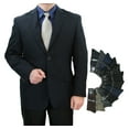 thumbnail image 1 of Sharp Hand Tailored Men 2B Dress Blazer w/1 Pair of Socks, Size 36S-62L - Navy 42R, 1 of 5