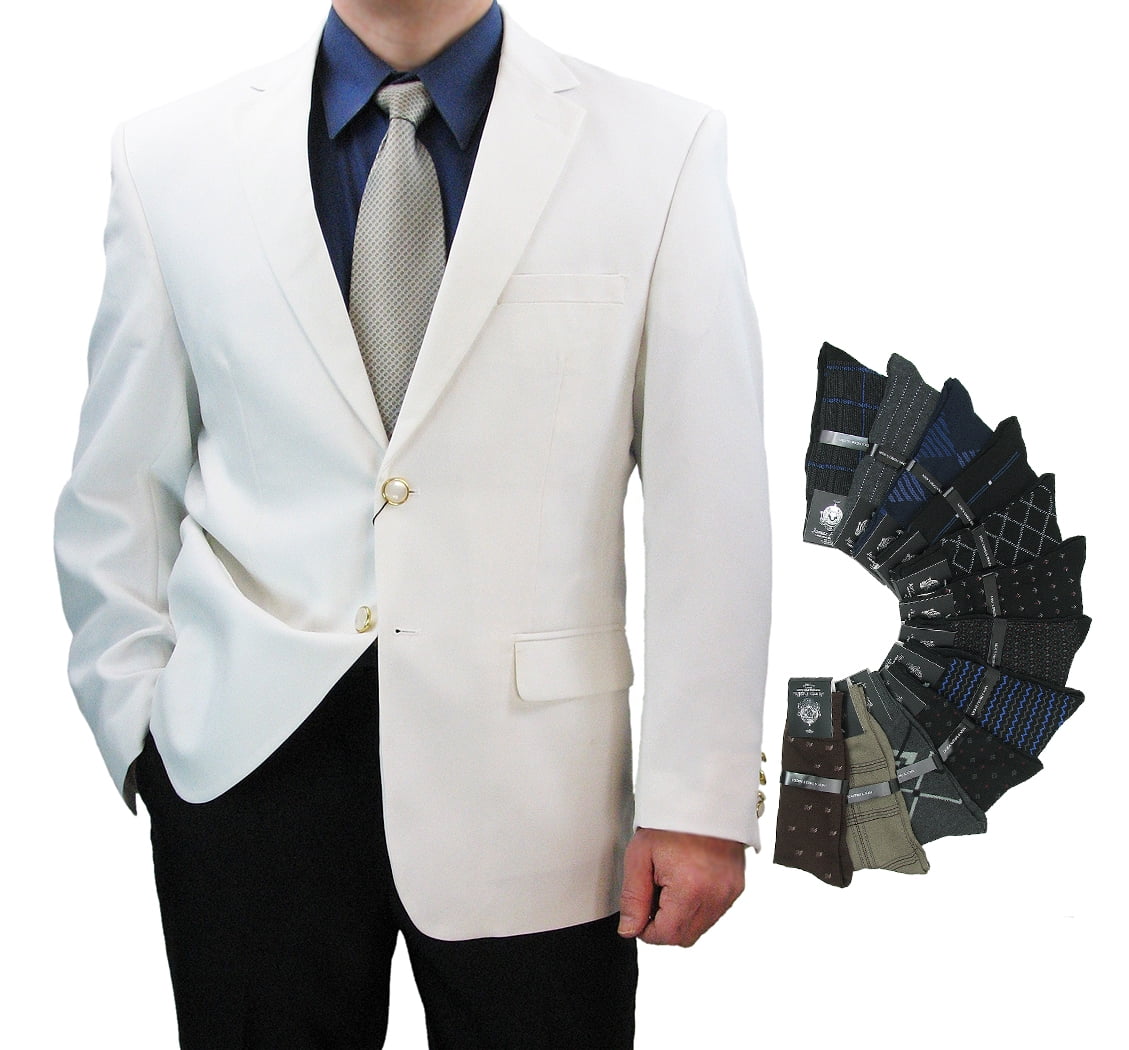 Sharp Hand Tailored Men 2B Dress Blazer w 1 Pair of Socks Size