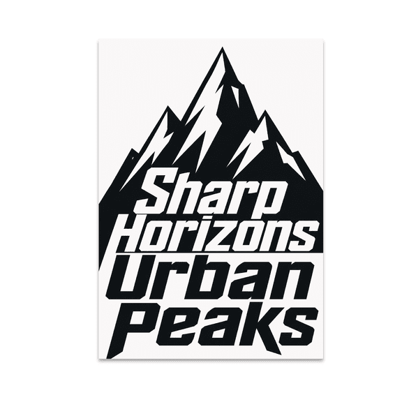 Sharp Horizons Urban Peaks Wall Art - Modern Decor Enthusiast - 13x19 Poster Print