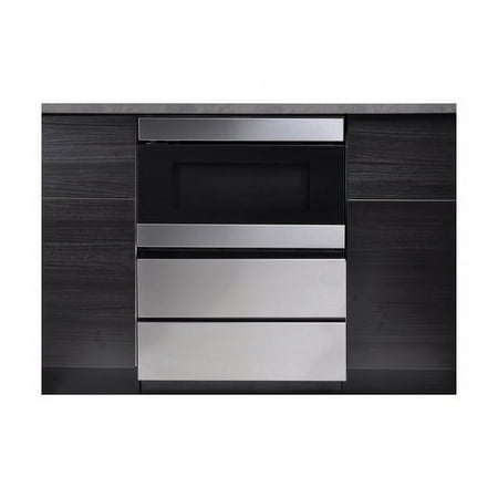 Sharp - 24" Drawer Pedestal for Select 24" Microwave Oven - Stainless Steel