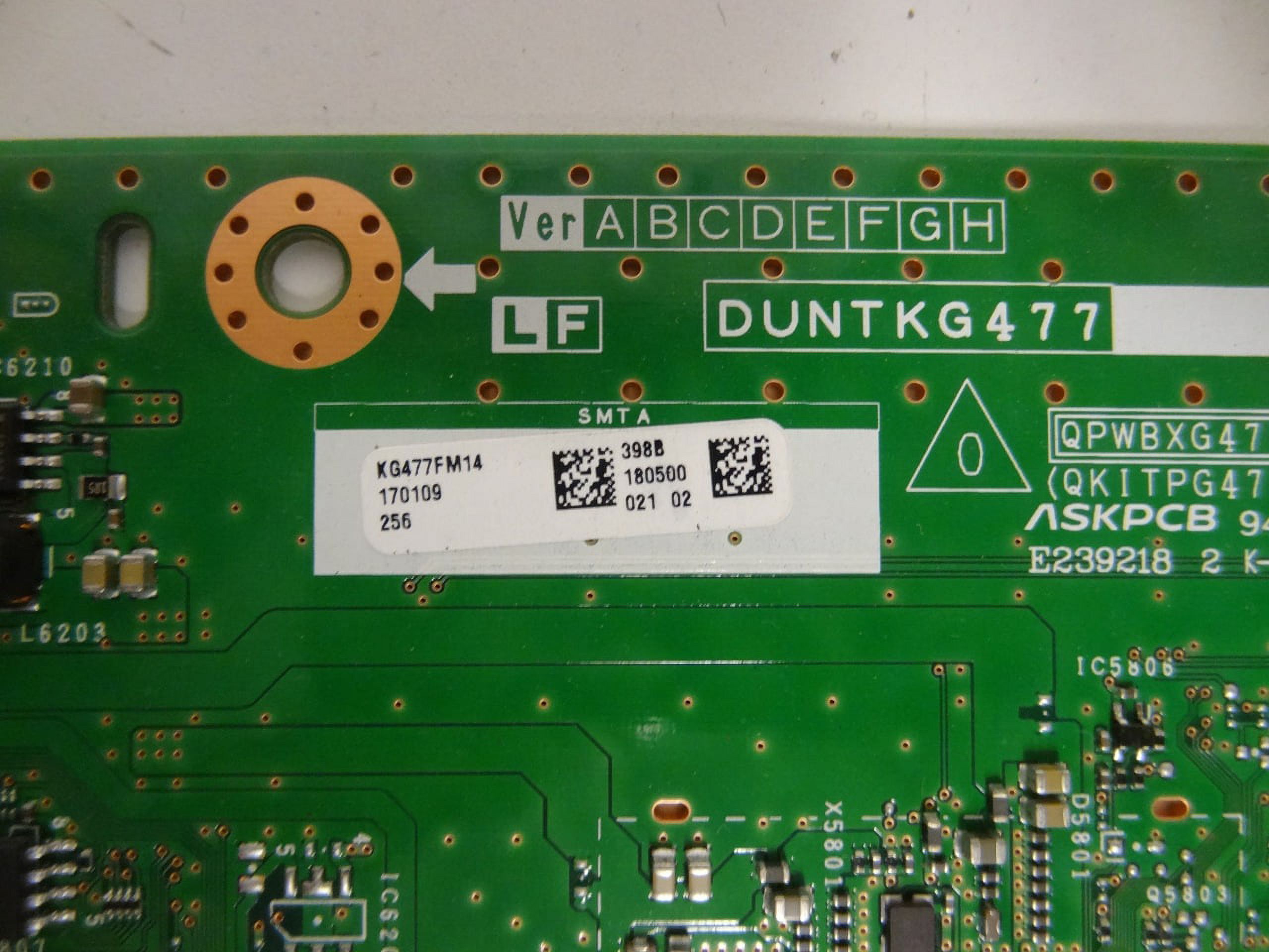 Sharp LC70LE661U LC70C6600U TCon Board (DUNTKG477) DUNTKG477FM14