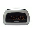 thumbnail image 1 of Sharp LED Silver Alarm Clock, 1 of 2