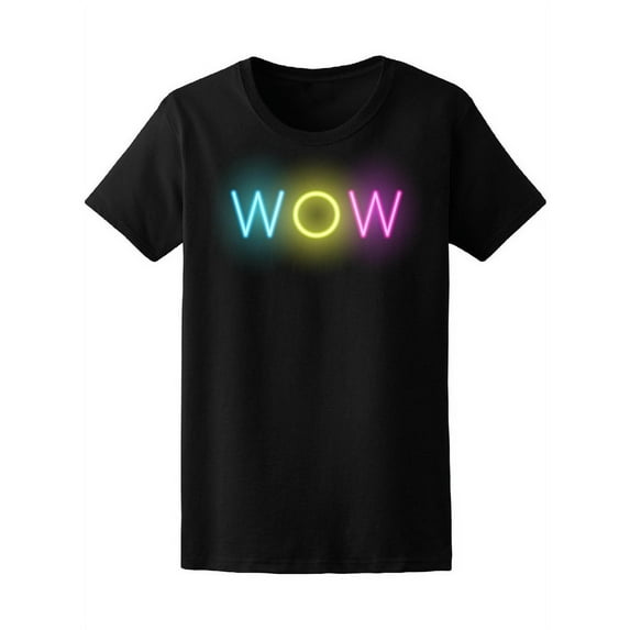 Sharp Letters Sign Wow T-Shirt Women -Image by Shutterstock, Female Large