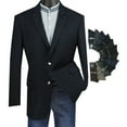 thumbnail image 1 of Sharp Luxurious Men 2-B Dress Blazer Sport Coat w/1 Pair of Socks - Black 52L, 1 of 1