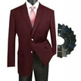 thumbnail image 1 of Sharp Luxurious Men 2-B Dress Blazer Sport Coat w/1 Pair of Socks - Burgundy 54R, 1 of 1