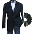 thumbnail image 1 of Sharp Luxurious Men 2-B Dress Blazer Sport Coat w/1 Pair of Socks - Navy 38S, 1 of 1