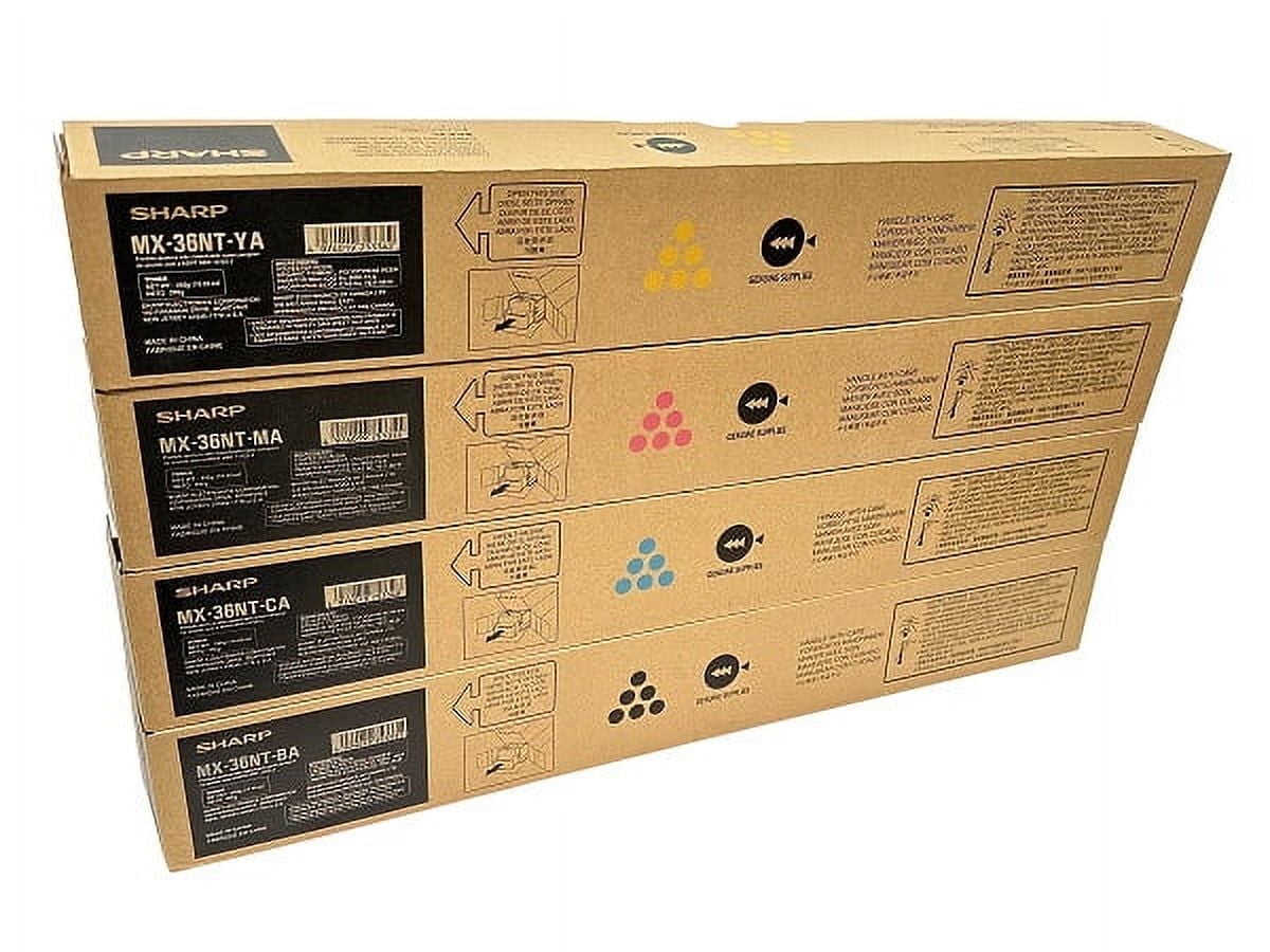 Sharp MX36NT Toner Set (4-Color) for MX-2610N, 2615N, 2640N Sharp MX36NT Toner Set (4-Color) for MX-2610N, 2615N, 2640N