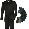 thumbnail image 1 of Sharp Mandarin Banded Collar Nehru Church Suit w/1 Pair Socks - Black 36S, 1 of 1