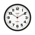 thumbnail image 1 of Sharp Matte Black Wall Clock 12" Non-Ticking Modern Style Quartz Analog Display Battery Operated, 1 of 6