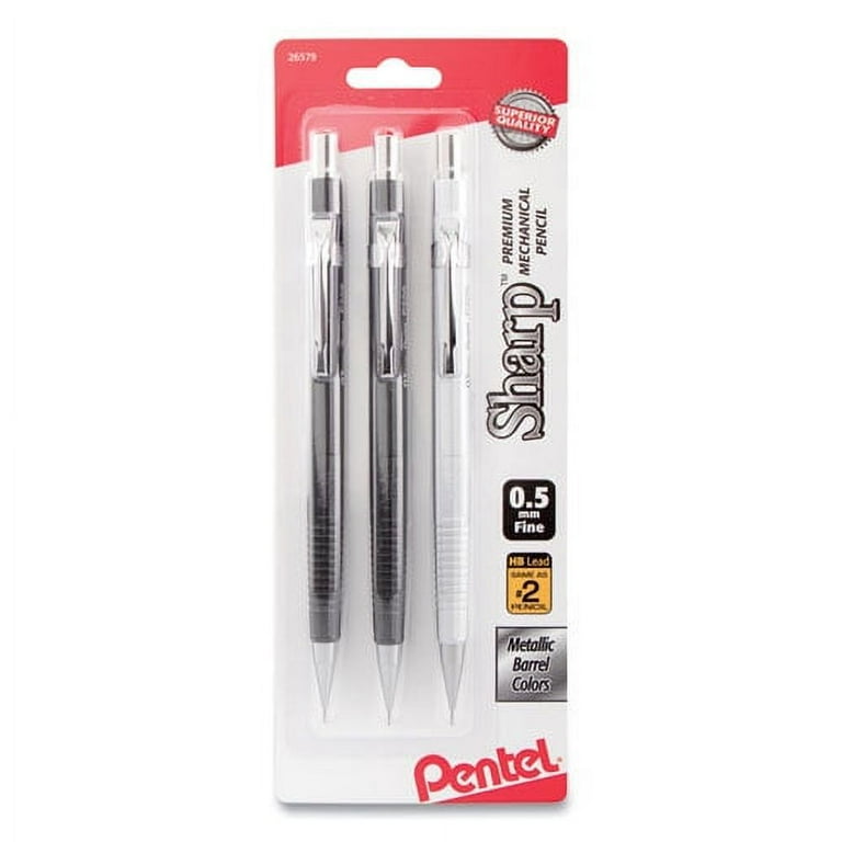 Sharp Mechanical Pencil, 0.5 mm, HB (#2), Black Lead, Black Barrel, 2/Pack Sharp Mechanical Pencil, 0.5 mm, HB (#2), Black Lead, Black Barrel, 2/Pack
