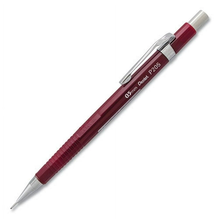 Sharp Mechanical Pencil, 0.5 mm, HB (#2), Black Lead, Burgundy Barrel Sharp Mechanical Pencil, 0.5 mm, HB (#2), Black Lead, Burgundy Barrel