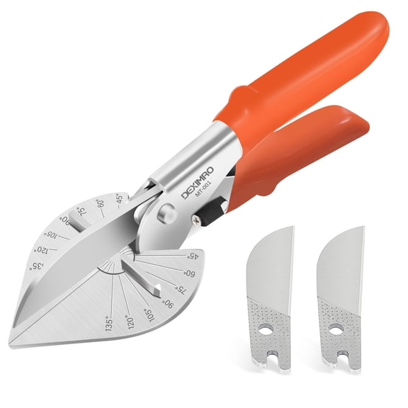 Sharp Multi Angle Miter Shear Cutter, Adjustable at 45 To 135 Degree With Safety Lock Hand Tools for Cutting Plastic, PVC and Molding Trim