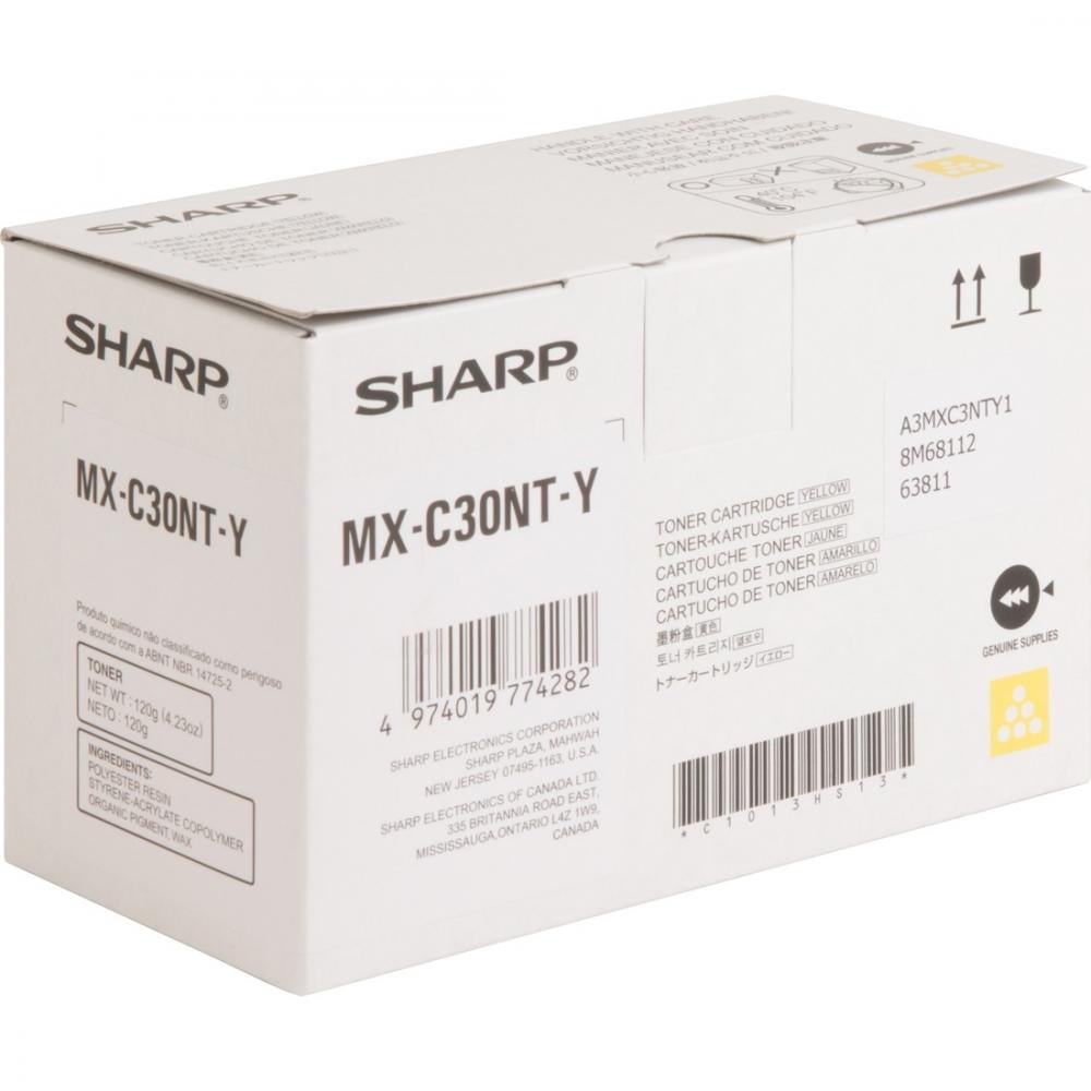 Sharp Original Standard Yield Laser Toner Cartridge - Yellow - 1 Each - 6000 Pages Sharp Original Standard Yield Laser Toner Cartridge - Yellow - 1 Each - 6000 Pages