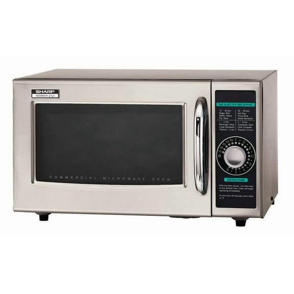 Sharp R-21LCFS Medium Duty Commercial Microwave Dial Timer, 1000-Watts, 120-Volts Update of R-21LCF
