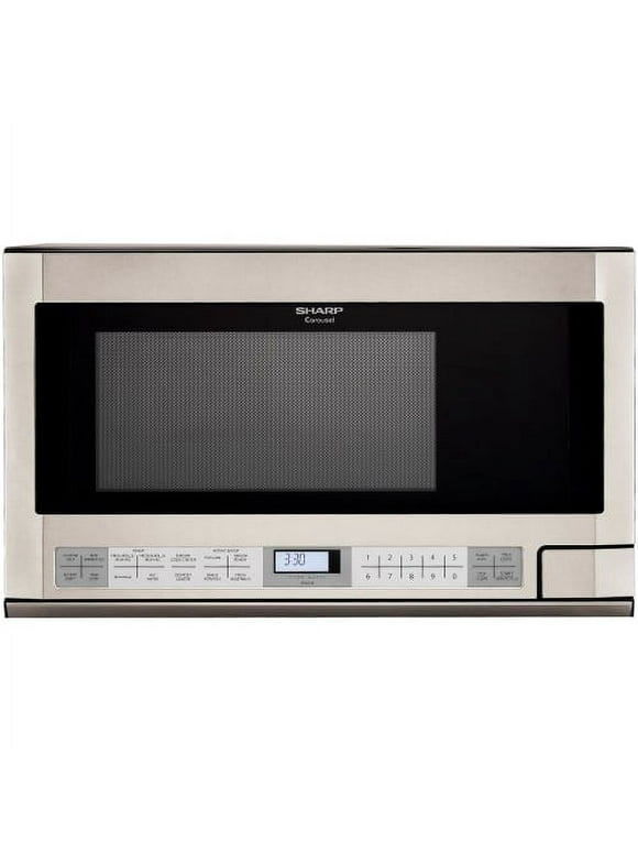 Sharp R1214 Carousel Over-the-Counter Microwave Oven 1.5 cu. ft. 1100W Stainless Steel