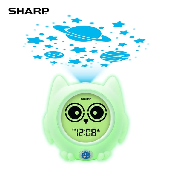 Sharp Ready to Wake Owl Sleep Trainer, Kids Clock for Ready to Rise, Ceiling Projection Nightlight and Off-to-Bed Feature Simple to Set and Use!