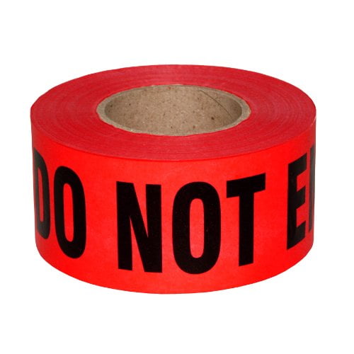 Sharp Red Danger Do Not Enter Tape 3 X 1000 Sharp Red with a bold Black Print for High Visibility 3 in. wide for Maximum Readability Tear Resistant Design
