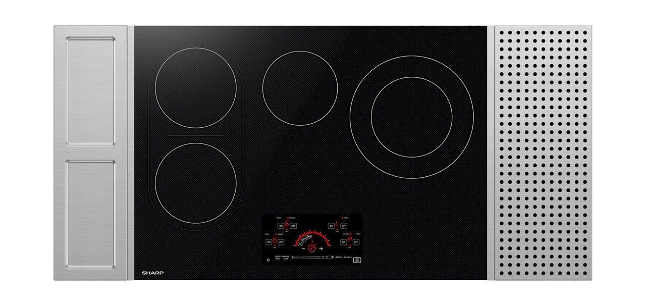 SCR3042FB 30 Electric Radiant Cooktop with 4 Elements; Bridge Heater; Glass Touch Controls and Power Slide Set with Power Arc Display
