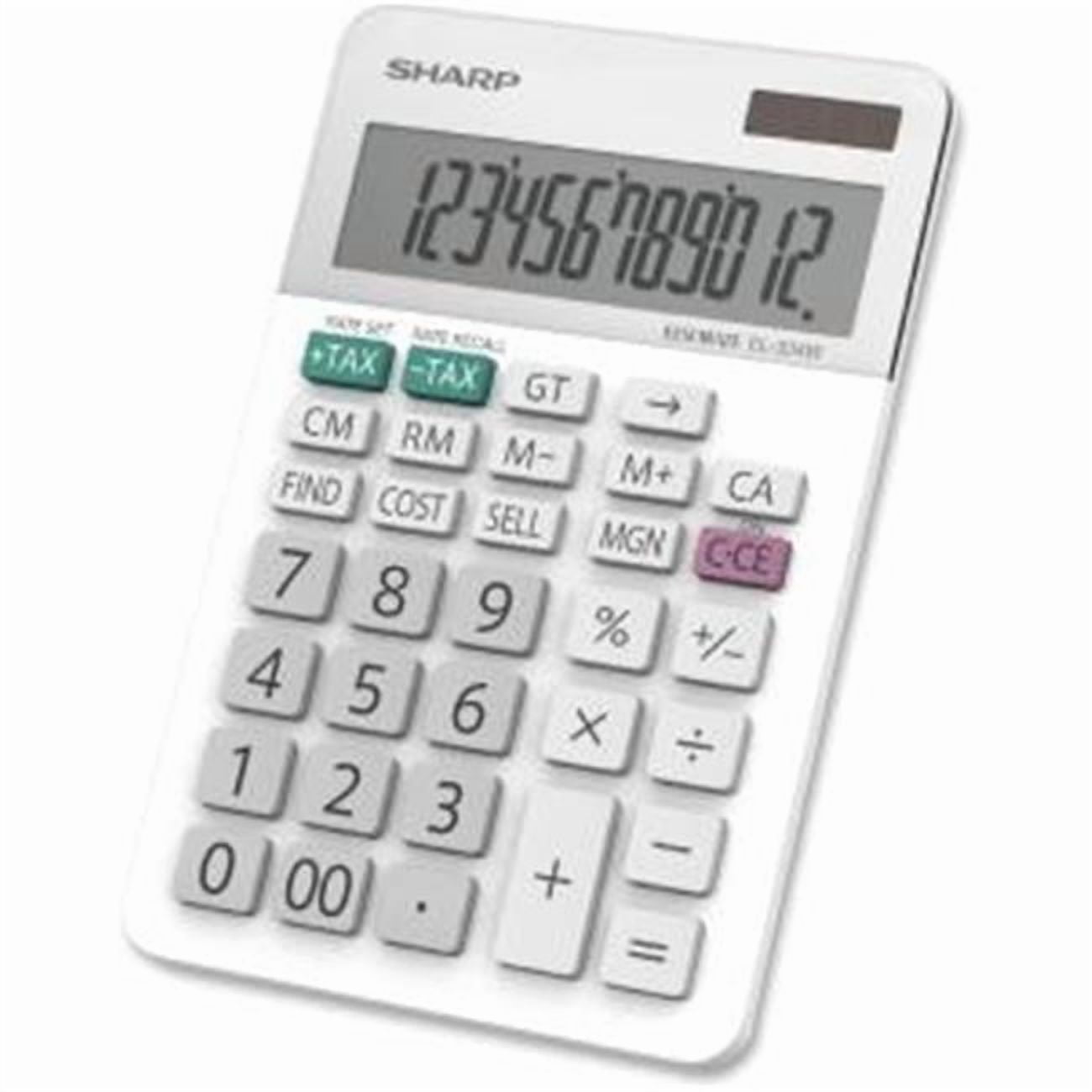 Sharp SHREL334W EL334W 10 Digit - Mini Desktop Basic Calculator