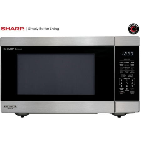 Sharp - 2.2 cu. ft. 1200W Microwave with Inverter Cooking - Stainless