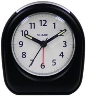 Black Quartz Analog Alarm Clock with Snooze and Auto Off