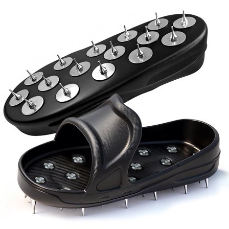 Nichiyo Epoxy Spike Shoes for Floor Leveling & Resinous Coating, Slip-On Working Shoes with Steel Spikes, Fits 9-11 Shoe Sizes - Medium