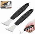 thumbnail image 1 of Sharp Stainless Steel Fish Scaler,Multifunction Fish Scale Planer Knife,Fish Scaler Remover Fishs Cleaning Tool Descaler Scales Scraping Tool for Home Market Restaurant (Black/3pcs), 1 of 7