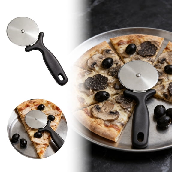 Sharp Stainless Steel Pizza Cutter with Comfort Handle, Multi-Purpose Slicing Tool for Pizzas & Flatbreads, Dishwasher Safe Kitchen Accessory, Compact Baking Tool for Home & Professional Use