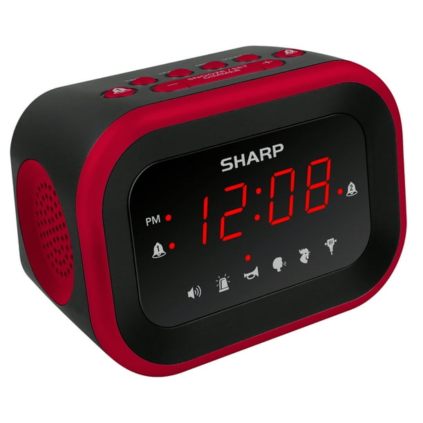Sharp Super Loud Alarm Clock for Heavy Sleepers, 6 Extremely Loud Wake