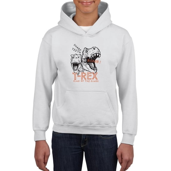 Sharp Teeth T Rex King Of Dinos Hoodie Juniors -Image by Shutterstock, x-Large