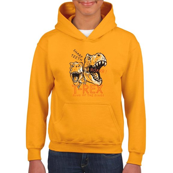 Sharp Teeth T Rex King Of Dinos Hoodie Juniors -Image by Shutterstock, x-Large