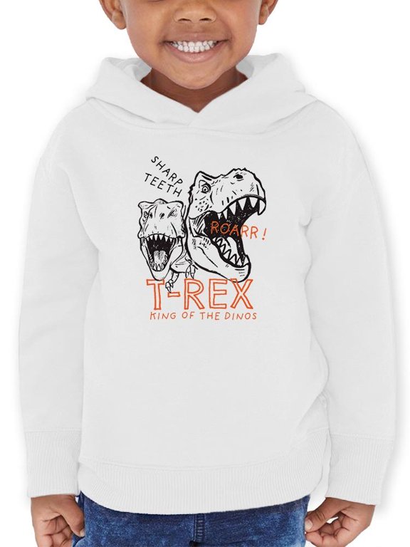 Sharp Teeth T Rex King Of Dinos Hoodie Toddler -Image by Shutterstock, 4 Toddler