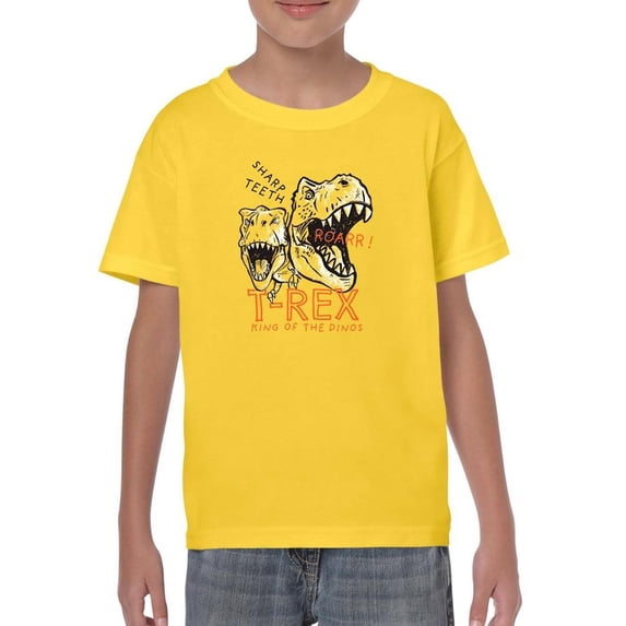 Sharp Teeth T Rex King Of Dinos T-Shirt Juniors -Image by Shutterstock, Large