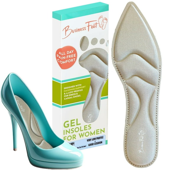 Sharp! Ultra Thin Insoles for Women Lightweight Shoe Inserts for Women for Heels & Pointed-Toe Flats by Business Feet® Shoe Insoles Women foot support for pain, heel cushion,arch support inserts women