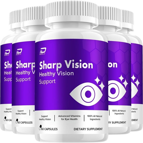 Sharp Vision Eye Support Supplement SharpVision Capsules Eye Vitamins Healthy Vision, 5 Pack, 300 Capsules