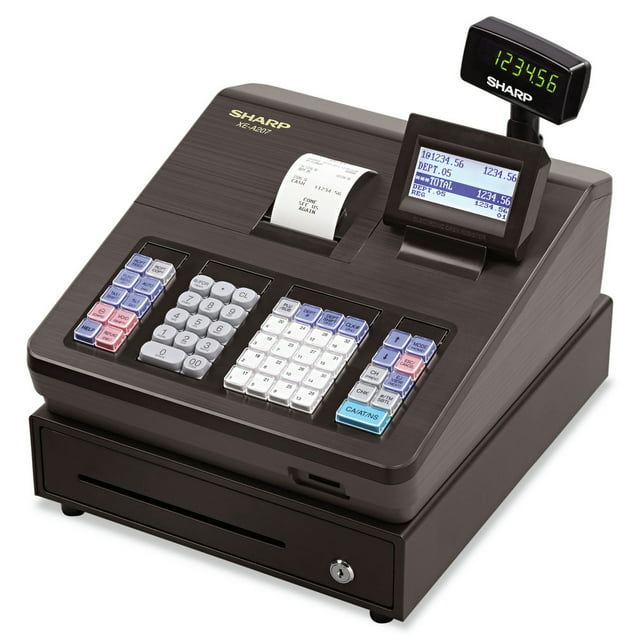 Sharp Xe Series Electronic Cash Register, Thermal Printer, 2, 500 Look-Ups, 25 Clerks, Lcd Display, 17.6 Lbs, 1 Each/Box