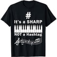 thumbnail image 1 of Sharp not Hashtag Pianist Humor Musician Keyboard Player T-Shirt, 1 of 5