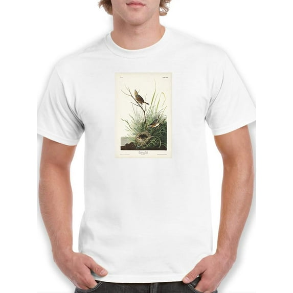 Sharp-tailed Finch T-Shirt Men -John James Audubon Designs, Male Large