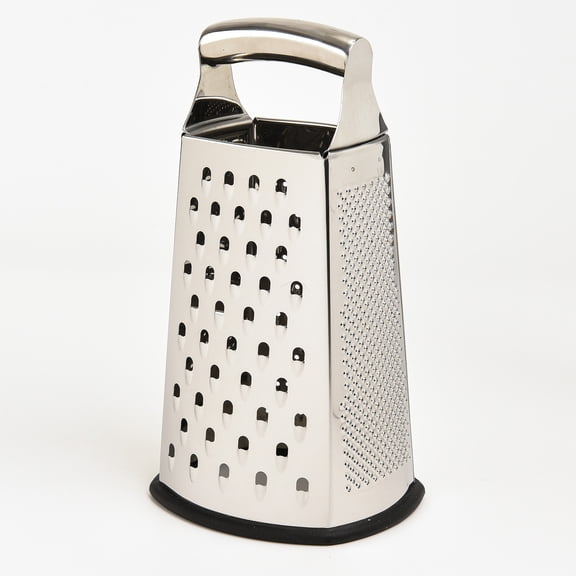 SharpChef 10" 4-Sided Cheese Grater with Handle, Stainless Steel, Rust Proof & Dishwasher Safe