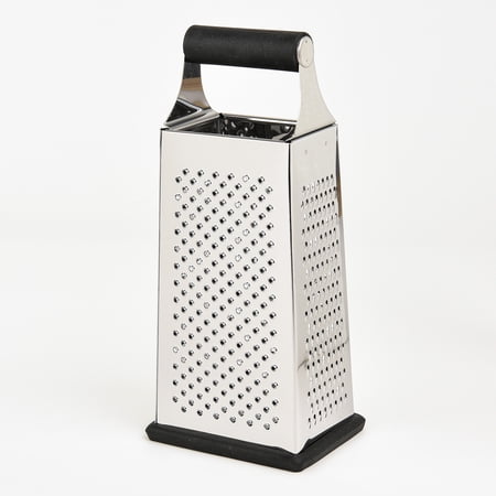 SharpChef 9" 4-Sided Cheese Grater with Soft Touch Handle, Stainless Steel, Rust Proof & Dishwasher Safe