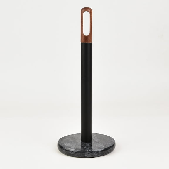 SharpChef Countertop Marble Paper Towel Holder, Acacia Wood, Rust Proof, Fits Most Size Paper Roll