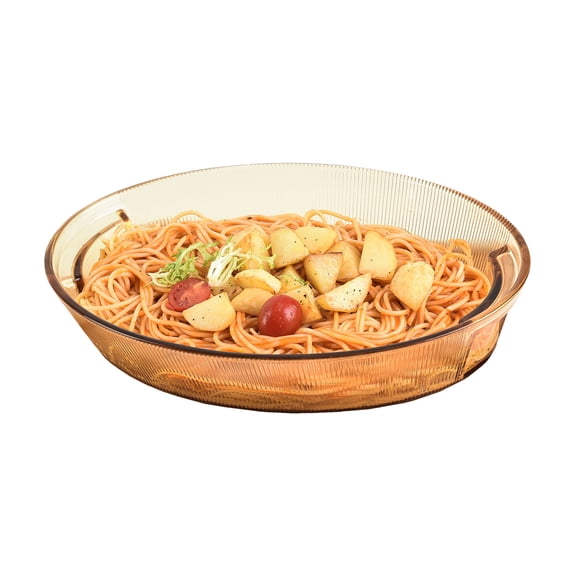 SharpChef Serve N' Store Oval Glass Bakeware, Durable Borosilicate Glass Baking Dish, Oven, Microwave, Freezer and Dishwasher Safe, 3.1 qt / 3 L