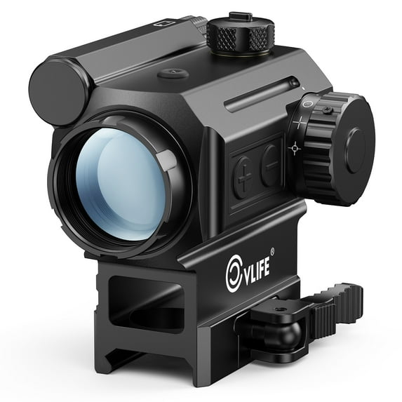SharpOptics 1X25mm Auto-Brightness Green Scope, Multi-Reticle Motion Awake Quick Detach Scope, IPX7 Waterproof & Fogproof