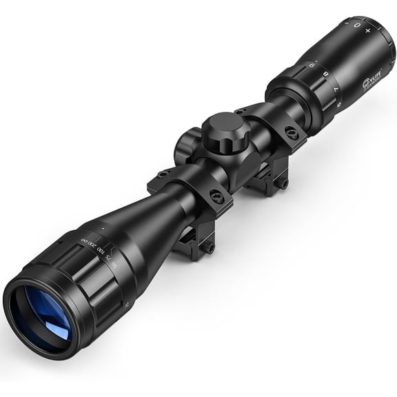 SharpOptics 3-9x40AO Rifle Scope Optics R4 Reticle Crosshair Scope with Mounts