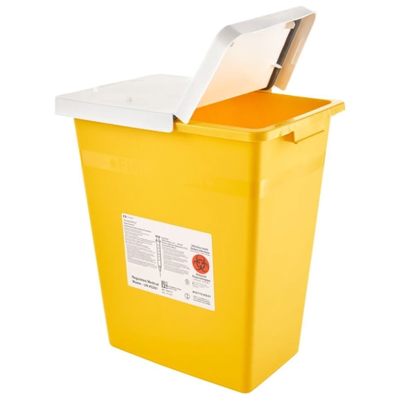 SharpSafety Chemotherapy Waste Container 8 gal. Horizontal / Vertical Entry Case of 10